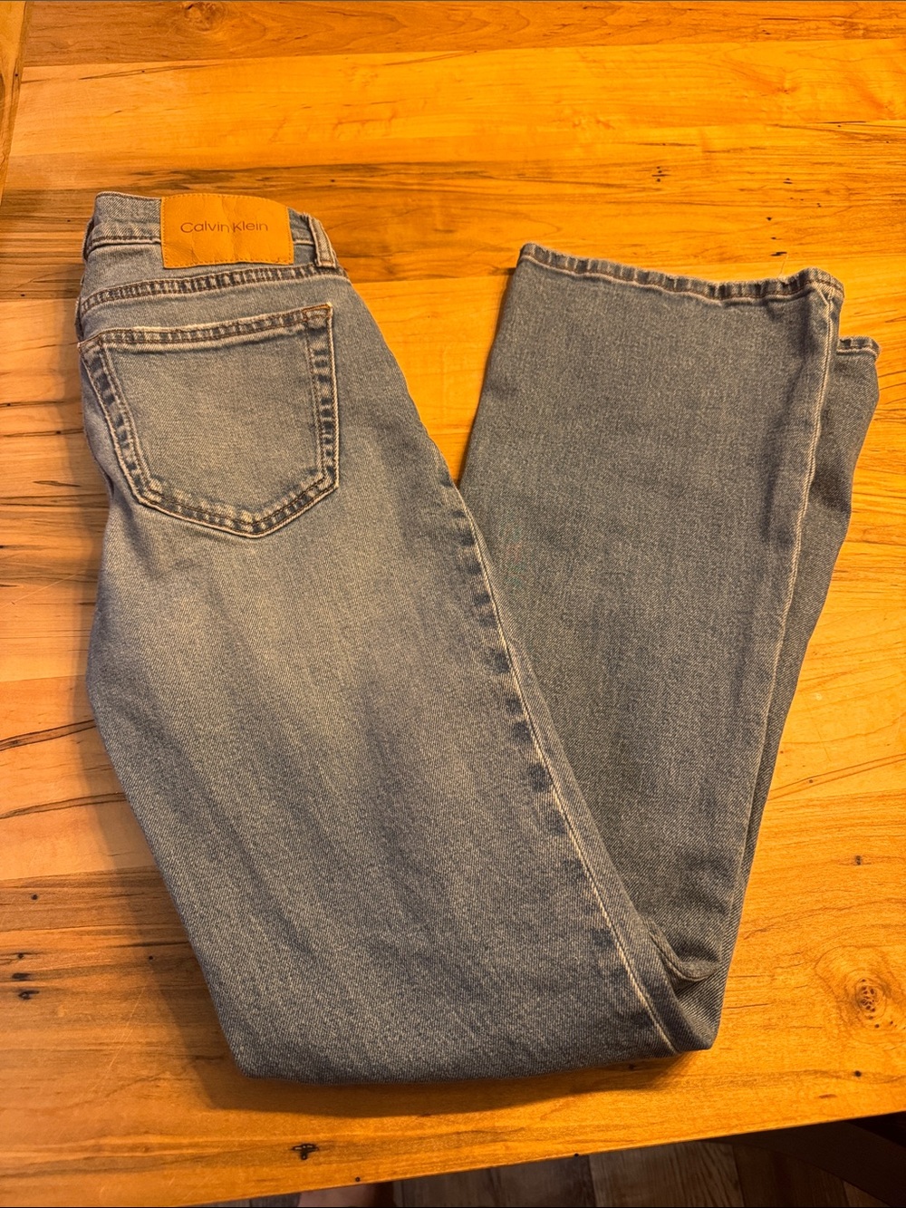 Calvin Klein Men’s Light Wash Straight Jeans